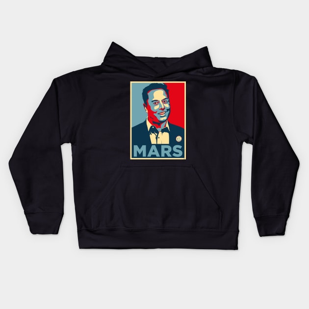 Elon Musk MARS Kids Hoodie by Theo_P